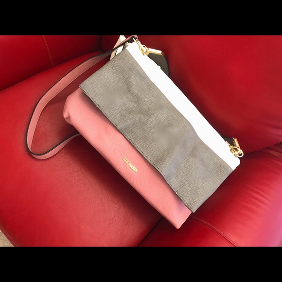 Steve Madden Fold Over Color Block Shoulder Purse - Picture 2 of 14